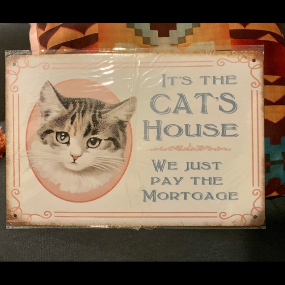 Other - 🔥Vintage decor wall hanging metal sign 🐈